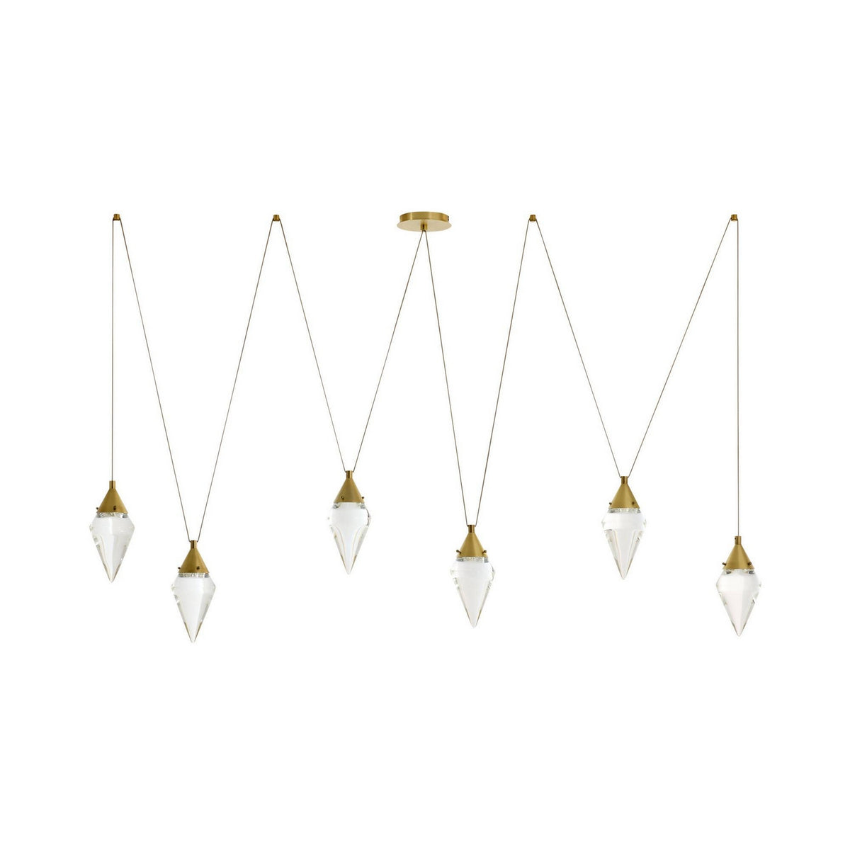 Arteriors - DLC60 - LED Chandelier - Berkley - Clear/Antique Brass