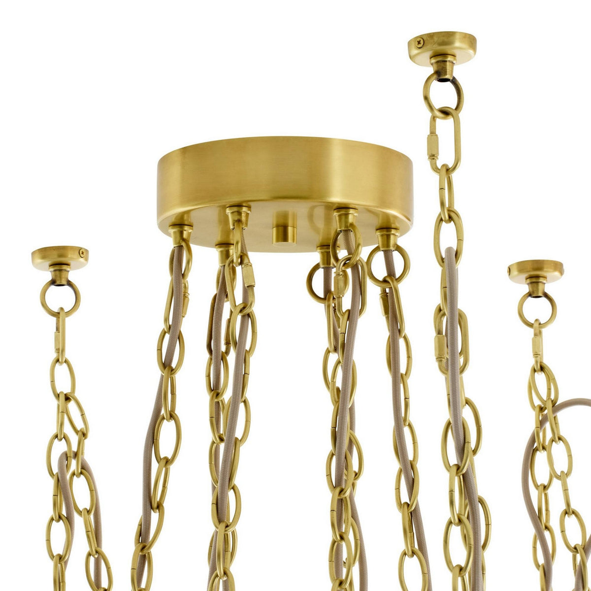 Arteriors - DMC38 - Six Light Chandelier - Ova - Antique Brass/Opal