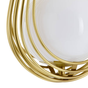 Arteriors - DMC38 - Six Light Chandelier - Ova - Antique Brass/Opal