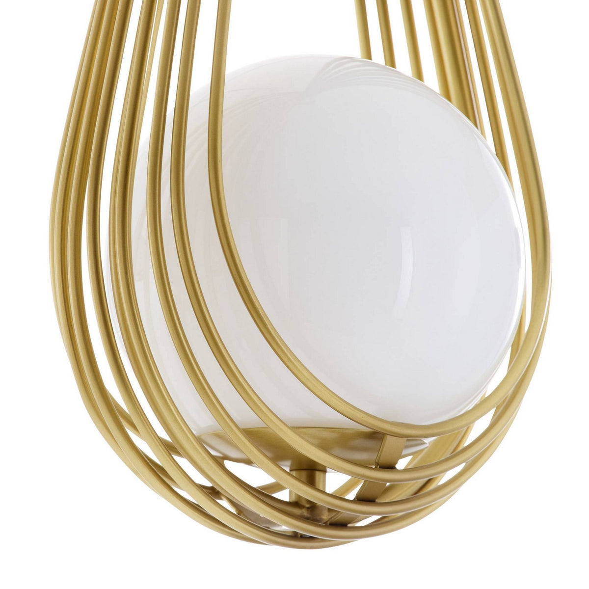 Arteriors - DMC38 - Six Light Chandelier - Ova - Antique Brass/Opal
