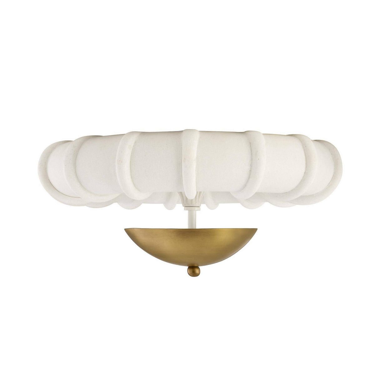 Arteriors - DFC35 - LED Flush Mount - Camella - Ivory/Antique Brass