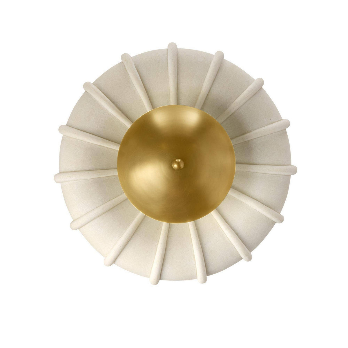 Arteriors - DFC35 - LED Flush Mount - Camella - Ivory/Antique Brass