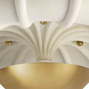 Arteriors - DFC35 - LED Flush Mount - Camella - Ivory/Antique Brass