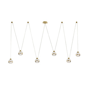 Arteriors - DLC57 - LED Chandelier - Noble - Clear/Antique Brass