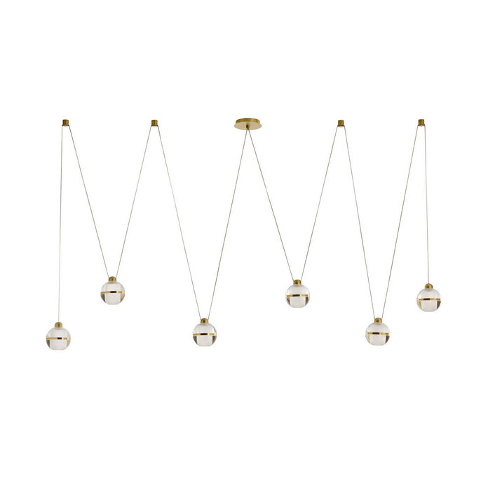 Arteriors - DLC57 - LED Chandelier - Noble - Clear/Antique Brass