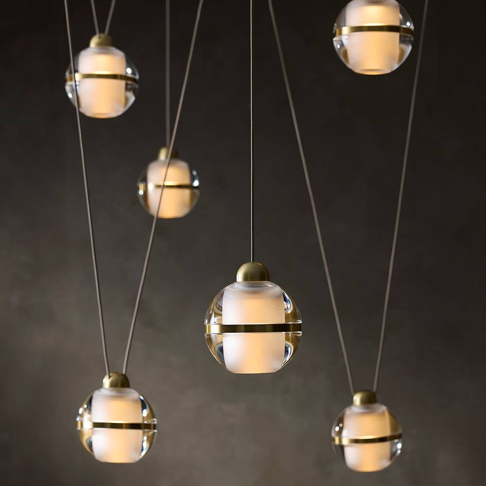 Arteriors - DLC57 - LED Chandelier - Noble - Clear/Antique Brass