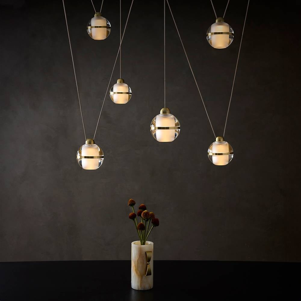 Arteriors - DLC57 - LED Chandelier - Noble - Clear/Antique Brass