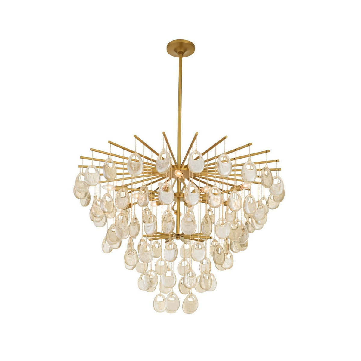 Arteriors - DLC47 - 12 Light Chandelier - Jacqueline - Amber/Antique Brass