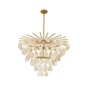Arteriors - DLC47 - 12 Light Chandelier - Jacqueline - Amber/Antique Brass