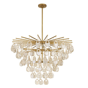 Arteriors - DLC47 - 12 Light Chandelier - Jacqueline - Amber/Antique Brass