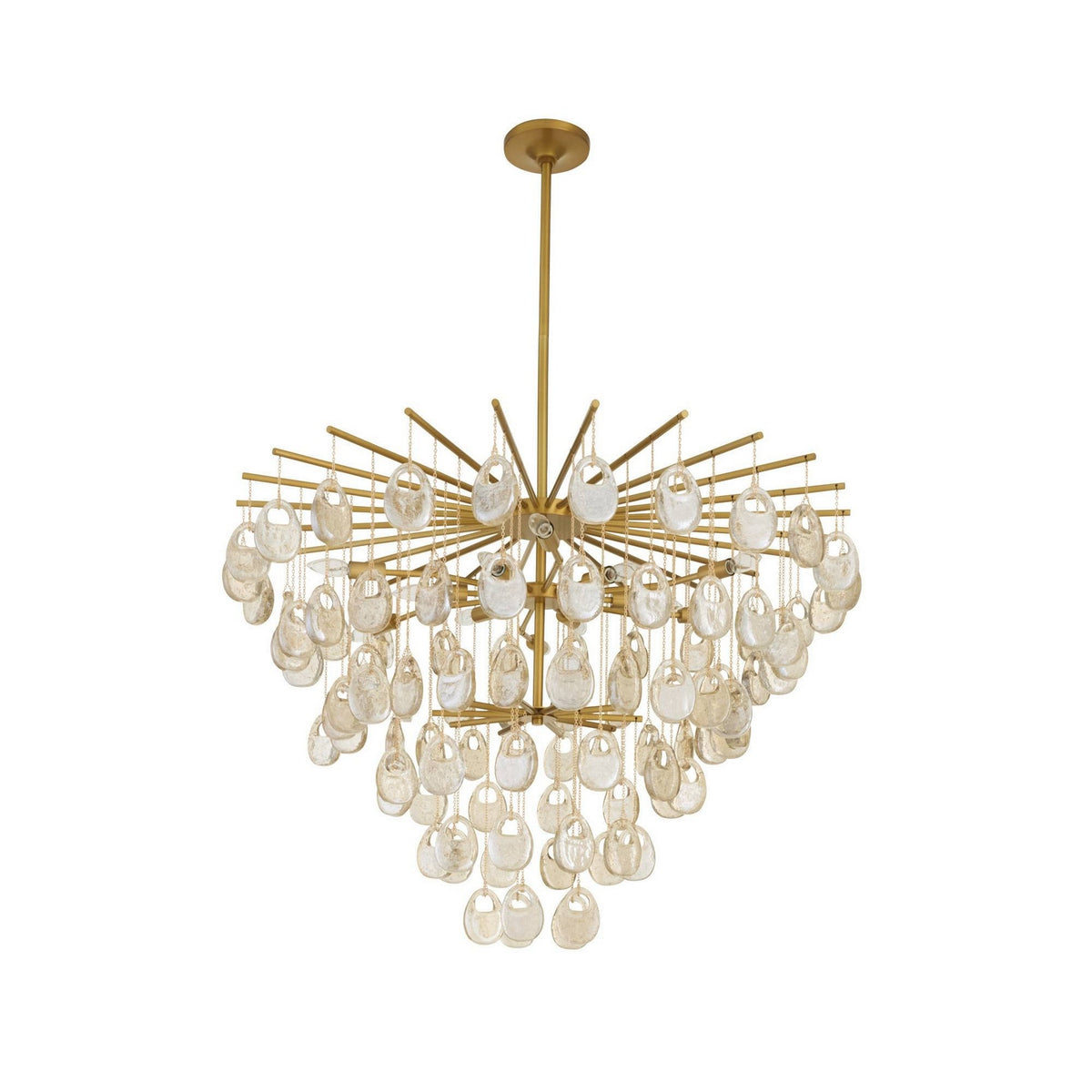 Arteriors - DLC47 - 12 Light Chandelier - Jacqueline - Amber/Antique Brass