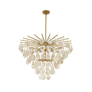 Arteriors - DLC47 - 12 Light Chandelier - Jacqueline - Amber/Antique Brass
