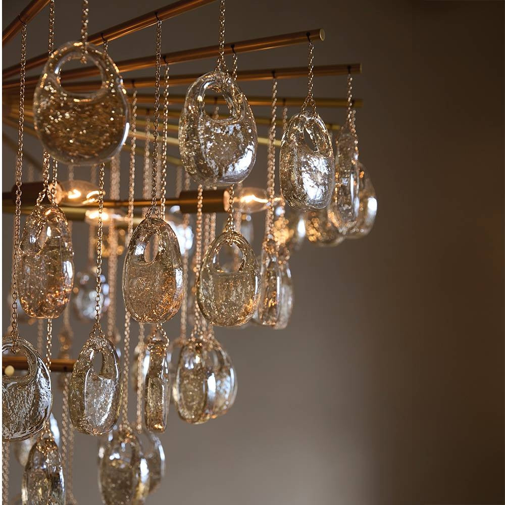 Arteriors - DLC47 - 12 Light Chandelier - Jacqueline - Amber/Antique Brass