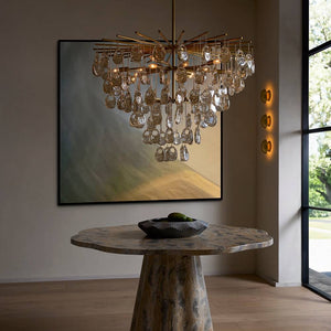 Arteriors - DLC47 - 12 Light Chandelier - Jacqueline - Amber/Antique Brass