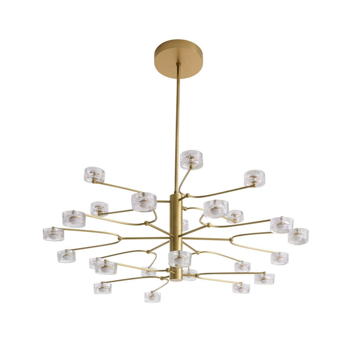 Arteriors - DLC54 - LED Chandelier - Glacielle - Clear/Antique Brass