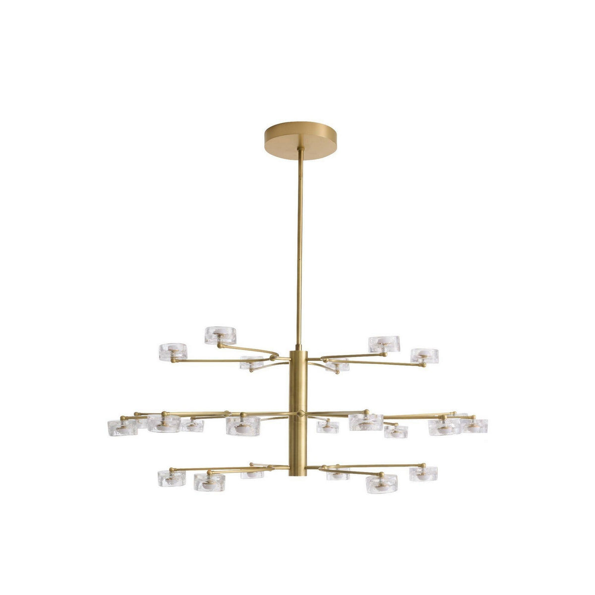 Arteriors - DLC54 - LED Chandelier - Glacielle - Clear/Antique Brass