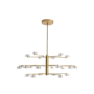 Arteriors - DLC54 - LED Chandelier - Glacielle - Clear/Antique Brass