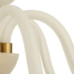 Arteriors - DMC37 - Eight Light Chandelier - Tebaldi - Clear Etched/Antique Brass