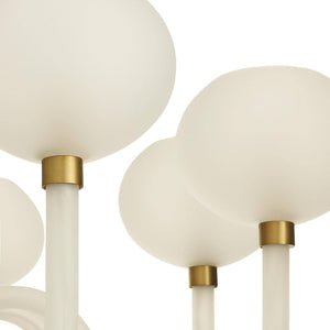 Arteriors - DMC37 - Eight Light Chandelier - Tebaldi - Clear Etched/Antique Brass