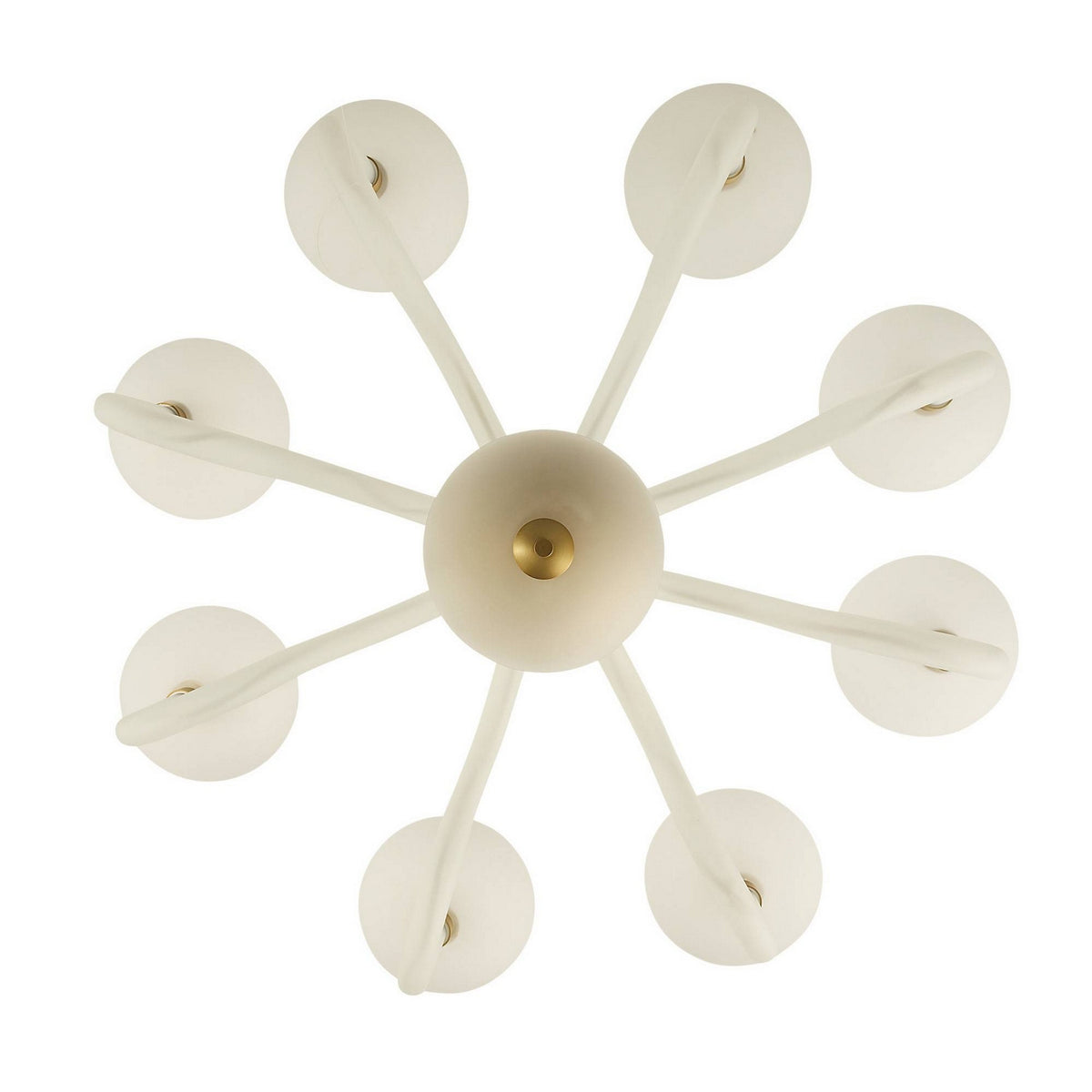 Arteriors - DMC37 - Eight Light Chandelier - Tebaldi - Clear Etched/Antique Brass