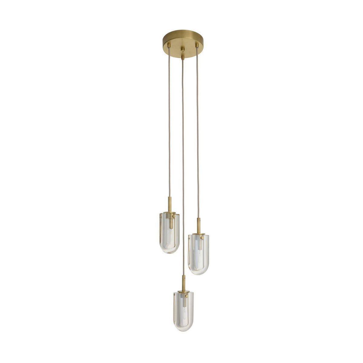 Arteriors - DPC29 - Three Light Chandelier - Javier - Champagne/Antique Brass