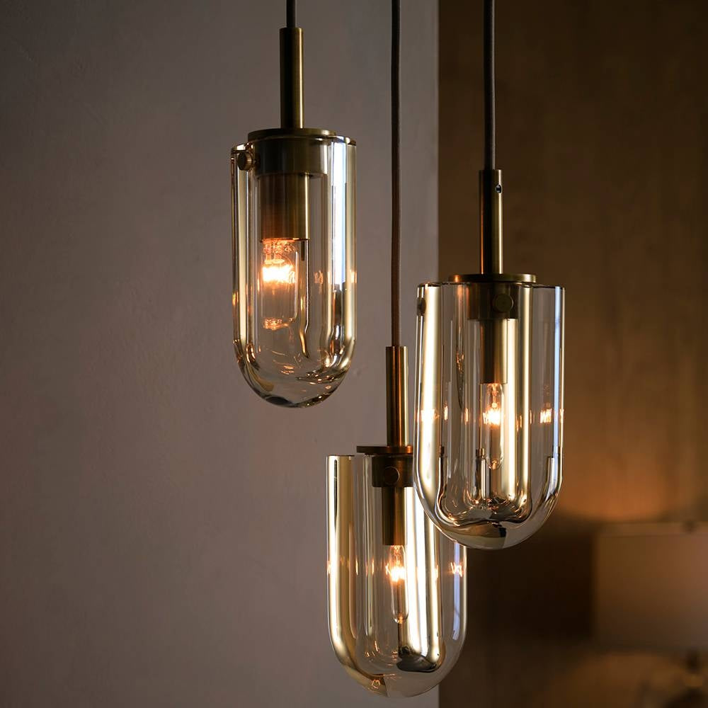Arteriors - DPC29 - Three Light Chandelier - Javier - Champagne/Antique Brass