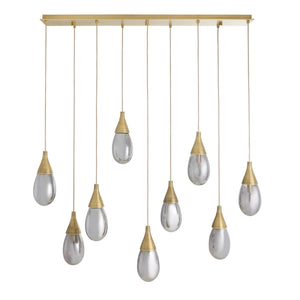 Arteriors - DLC56 - Nine Light Chandelier - Giselle - Smoke Luster/Antique Brass