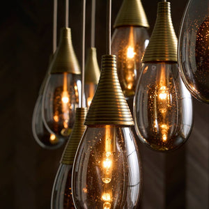 Arteriors - DLC56 - Nine Light Chandelier - Giselle - Smoke Luster/Antique Brass