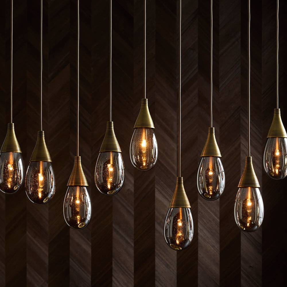 Arteriors - DLC56 - Nine Light Chandelier - Giselle - Smoke Luster/Antique Brass