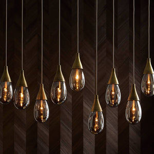 Arteriors - DLC56 - Nine Light Chandelier - Giselle - Smoke Luster/Antique Brass