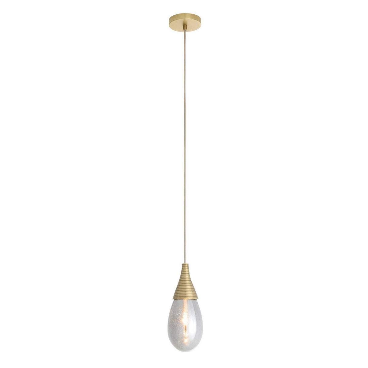 Arteriors - DPC34 - One Light Pendant - Giselle - Smoke Luster/Antique Brass