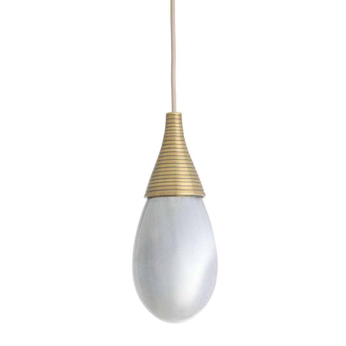 Arteriors - DPC34 - One Light Pendant - Giselle - Smoke Luster/Antique Brass