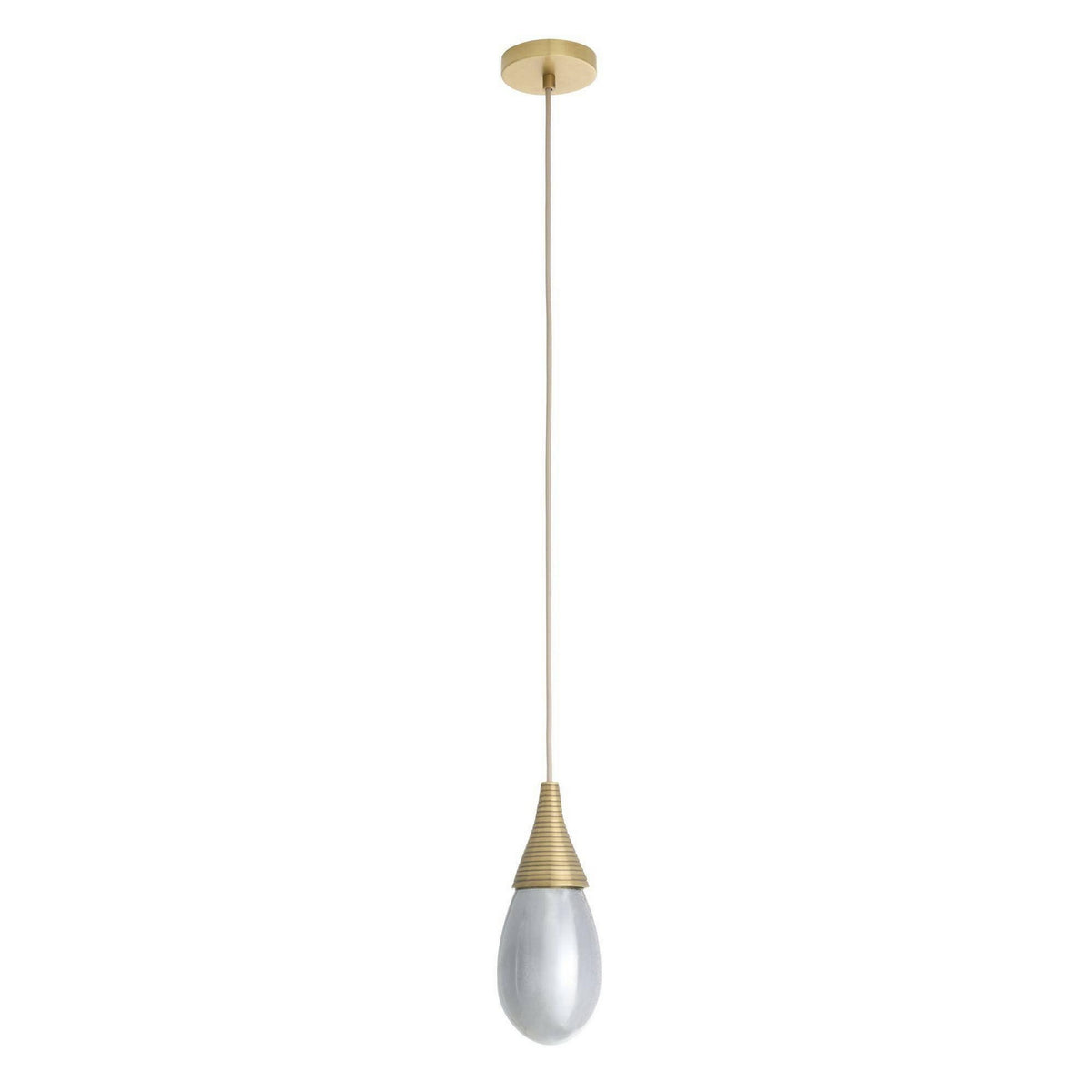 Arteriors - DPC34 - One Light Pendant - Giselle - Smoke Luster/Antique Brass