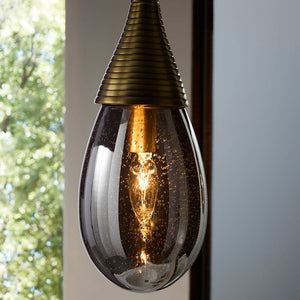 Arteriors - DPC34 - One Light Pendant - Giselle - Smoke Luster/Antique Brass