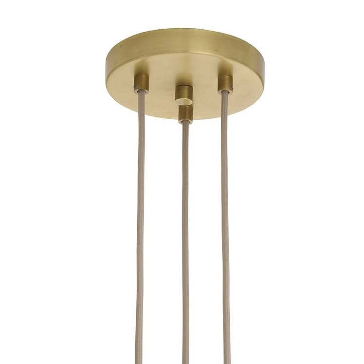 Arteriors - DPC35 - Three Light Chandelier - Giselle - Smoke Luster/Antique Brass