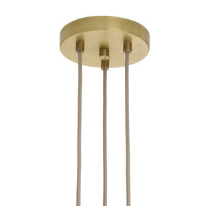 Arteriors - DPC35 - Three Light Chandelier - Giselle - Smoke Luster/Antique Brass
