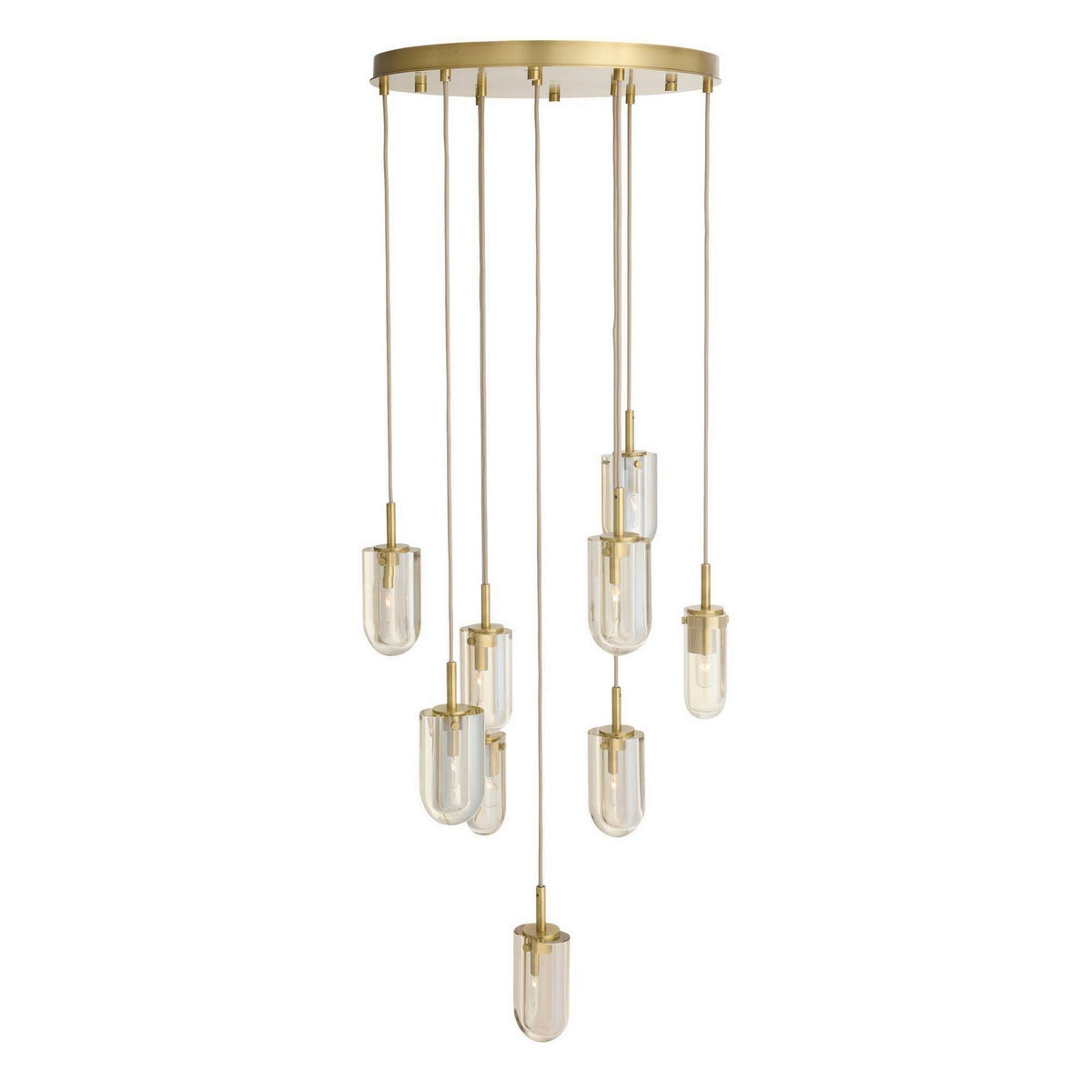 Arteriors - DSC15 - Nine Light Chandelier - Javier - Champagne/Antique Brass