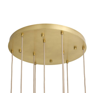 Arteriors - DSC15 - Nine Light Chandelier - Javier - Champagne/Antique Brass