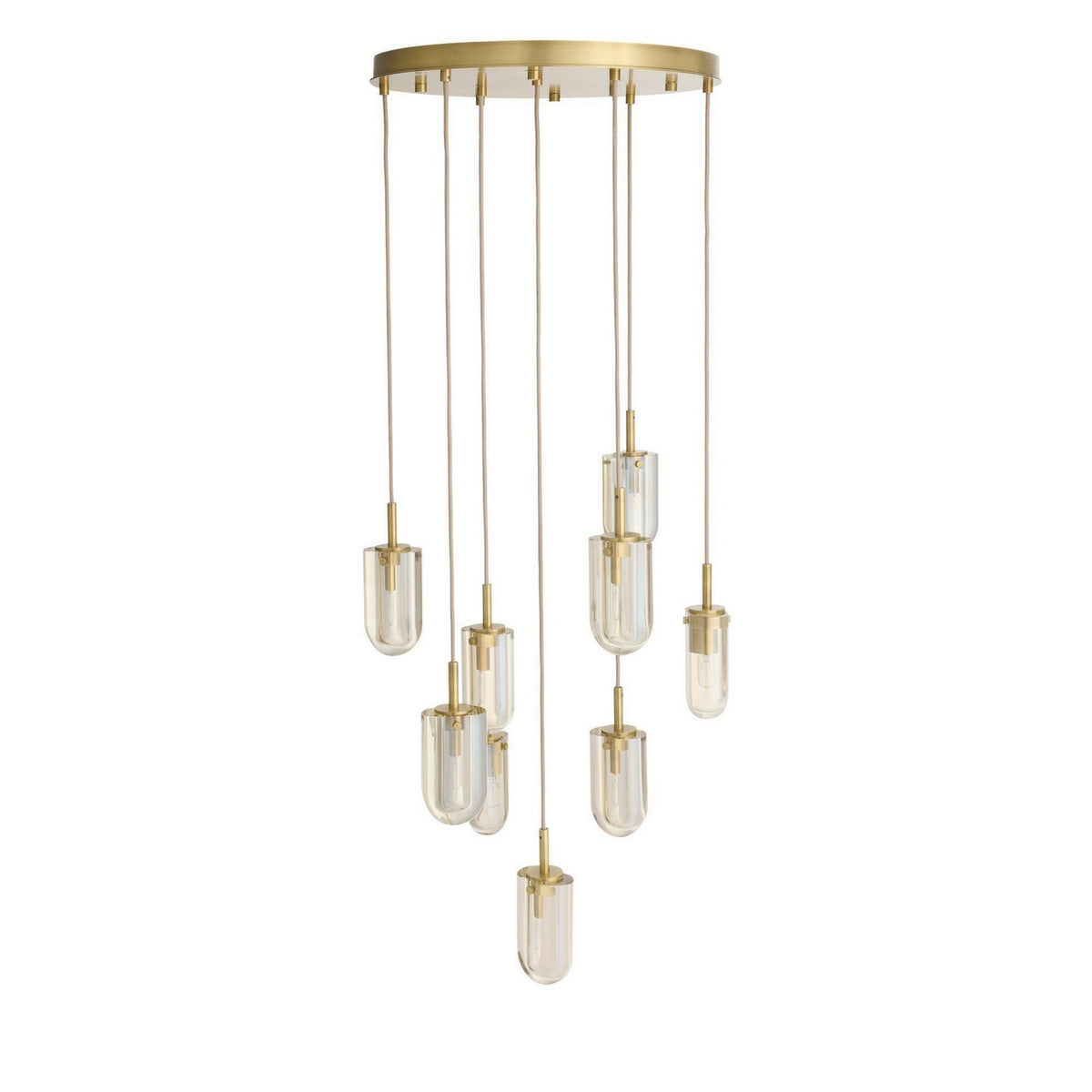Arteriors - DSC15 - Nine Light Chandelier - Javier - Champagne/Antique Brass