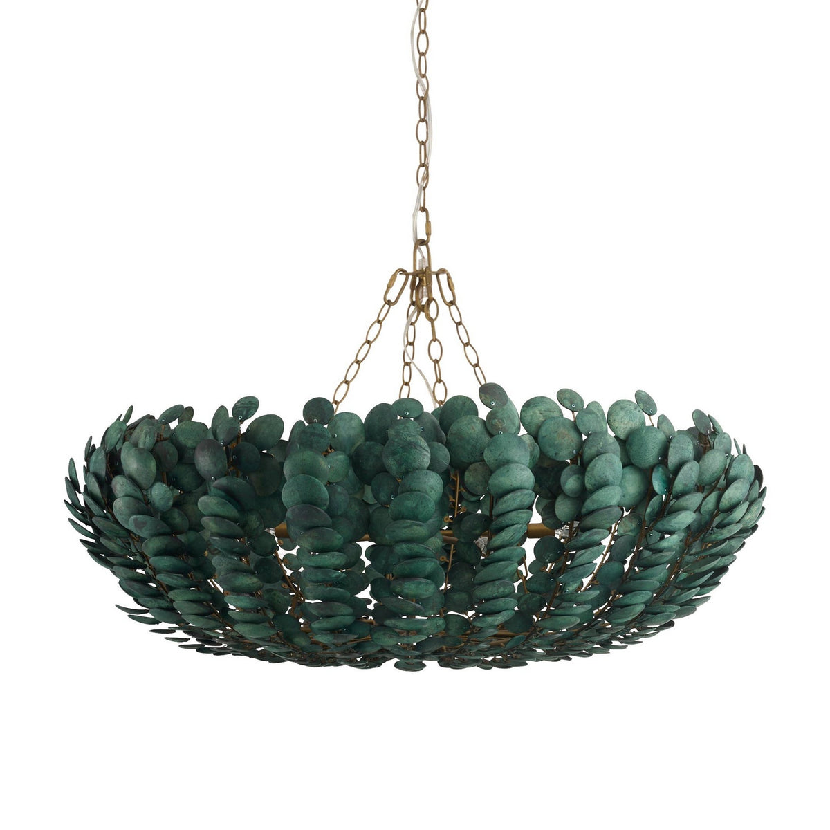 Arteriors - DLS18 - Six Light Chandelier - Bilal - Eucalyptus Stain/Antique Brass
