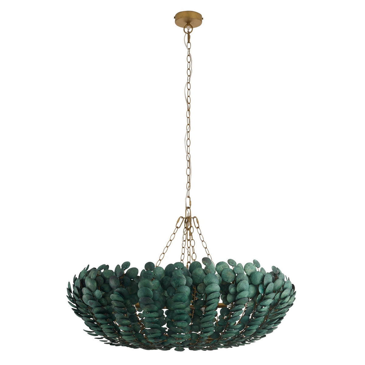 Arteriors - DLS18 - Six Light Chandelier - Bilal - Eucalyptus Stain/Antique Brass