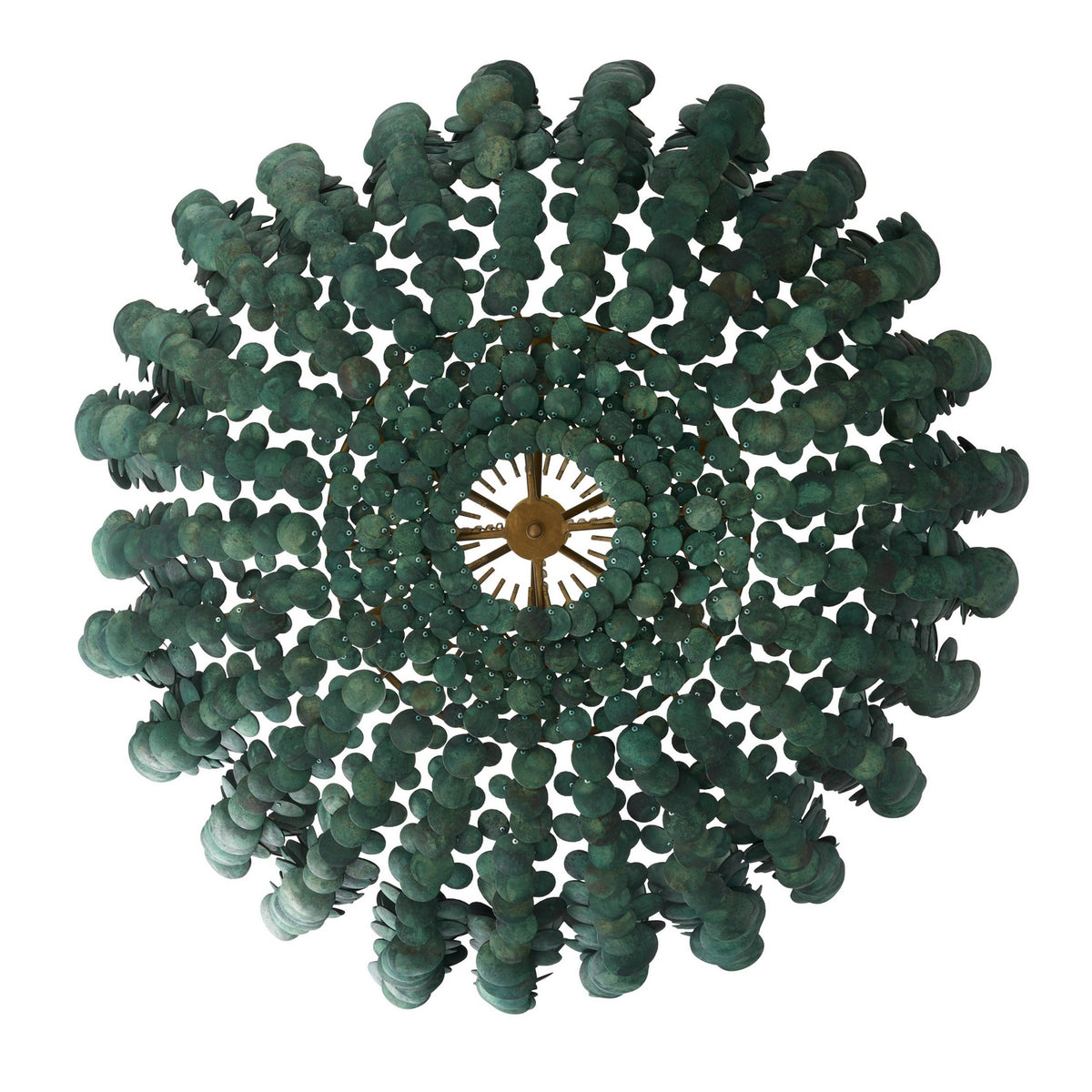Arteriors - DLS18 - Six Light Chandelier - Bilal - Eucalyptus Stain/Antique Brass
