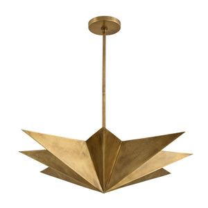 Arteriors - DPI16 - Eight Light Pendant - Rex - Antique Brass