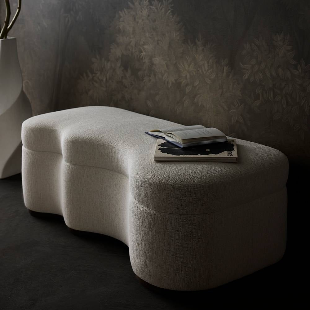 Arteriors - GDFHU01 - Bench - Shoal - Sand/Dark Walnut