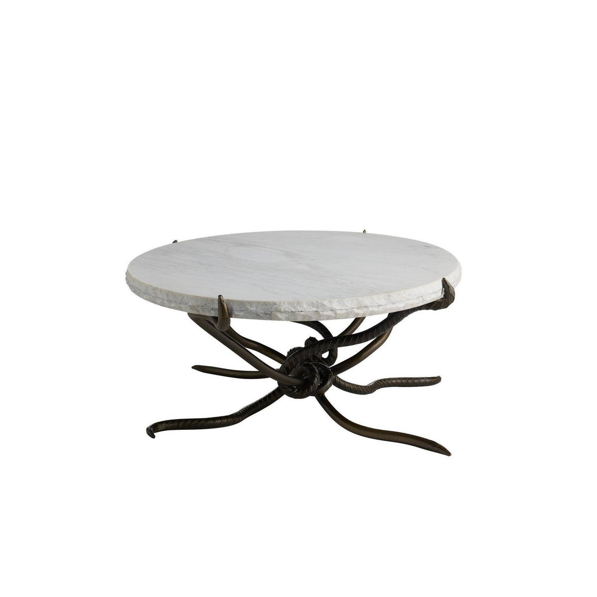 Arteriors - GDFCM01 - Coffee Table - Muscadine - White Marble/Antique Bronze