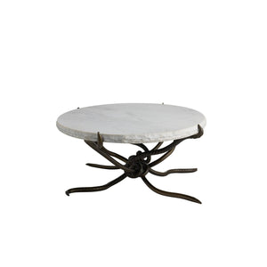 Arteriors - GDFCM01 - Coffee Table - Muscadine - White Marble/Antique Bronze