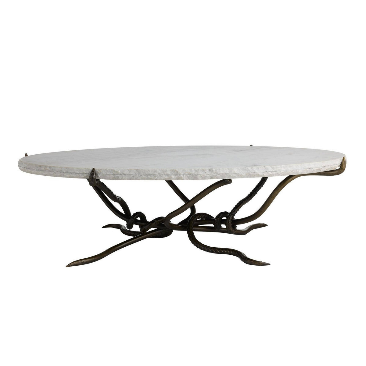 Arteriors - GDFCM01 - Coffee Table - Muscadine - White Marble/Antique Bronze
