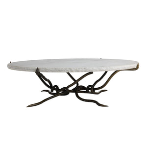 Arteriors - GDFCM01 - Coffee Table - Muscadine - White Marble/Antique Bronze