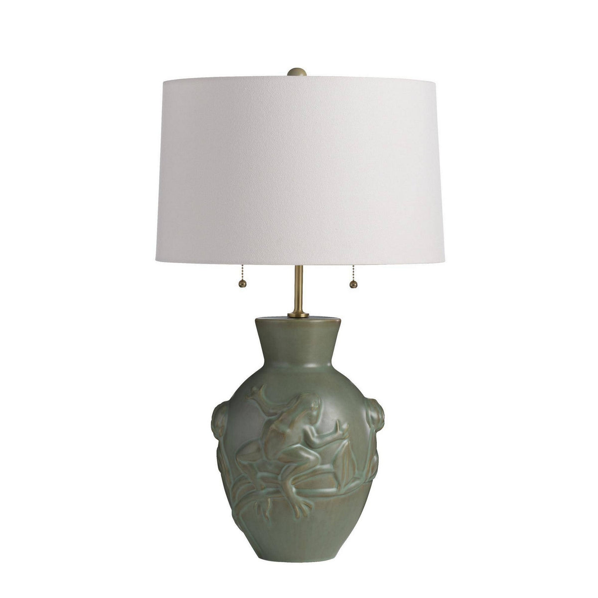 Arteriors - GDPTC01-SH027 - Two Light Table Lamp - Grenouille - Dark Moss/Antique Brass