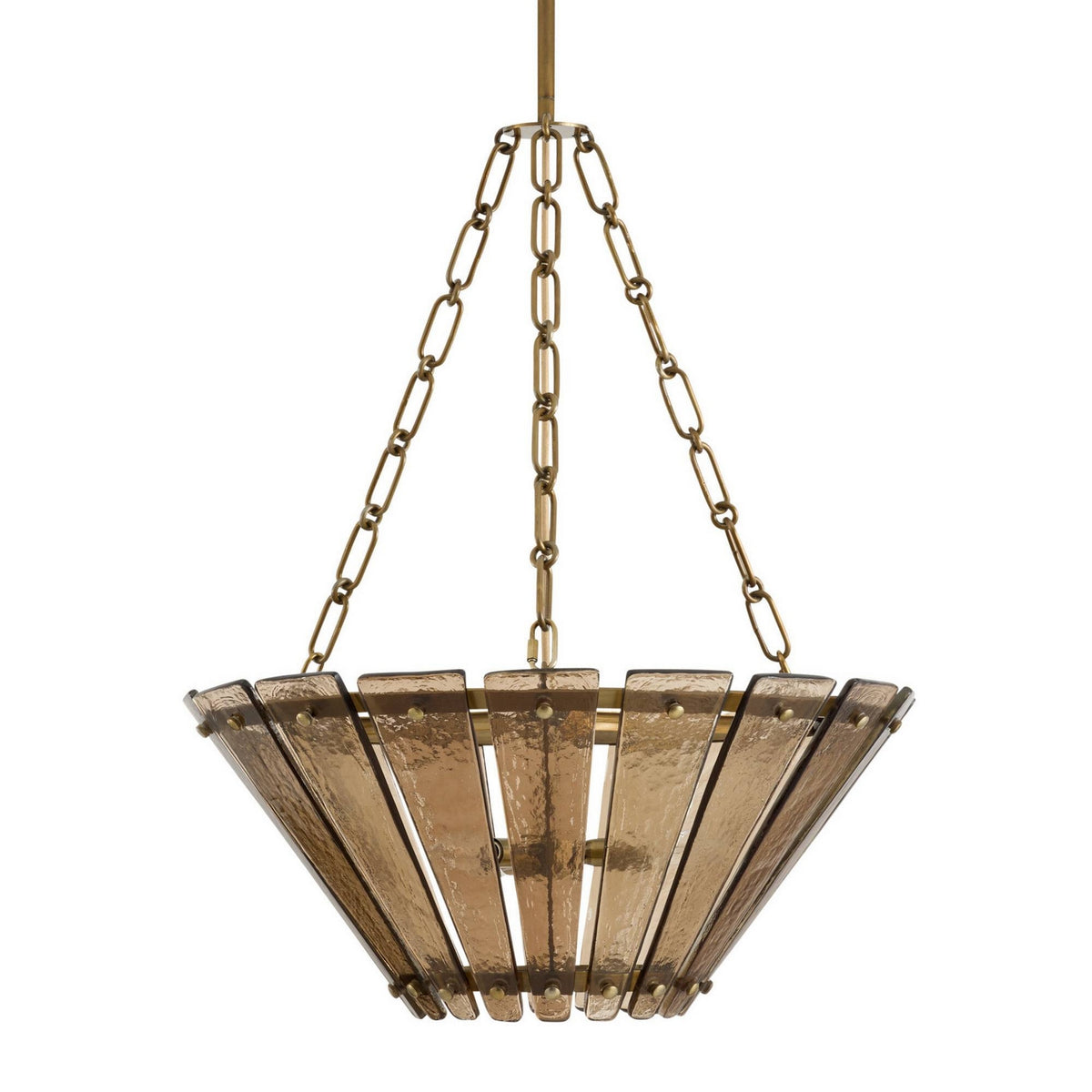 Arteriors - DSI16 - Three Light Chandelier - Decora - Smoke/Antique Brass